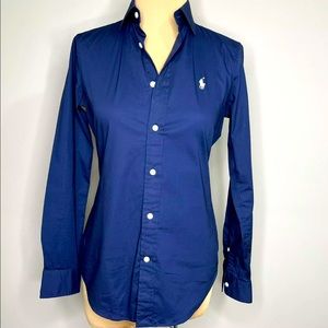 Ralph Lauren Polo Blue Label White Pony Fitted Button
